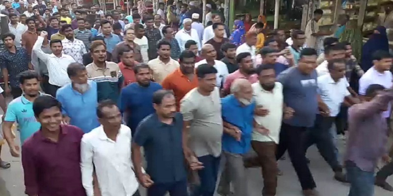 ডোমারে তুহিন ভাইয়ের নিঃশর্ত মুক্তির দাবিতে  বিক্ষোভ মিছিল