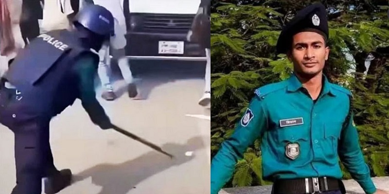 আন্দোলনকারীদের না পেটানো সেই পুলিশ সদস্য পেলেন রাষ্ট্রপতি পদক